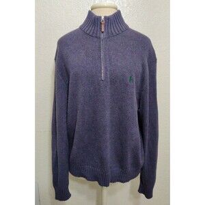 Polo By Ralph Lauren Purple Knit Sweater Size XL 100% Pima Cotton